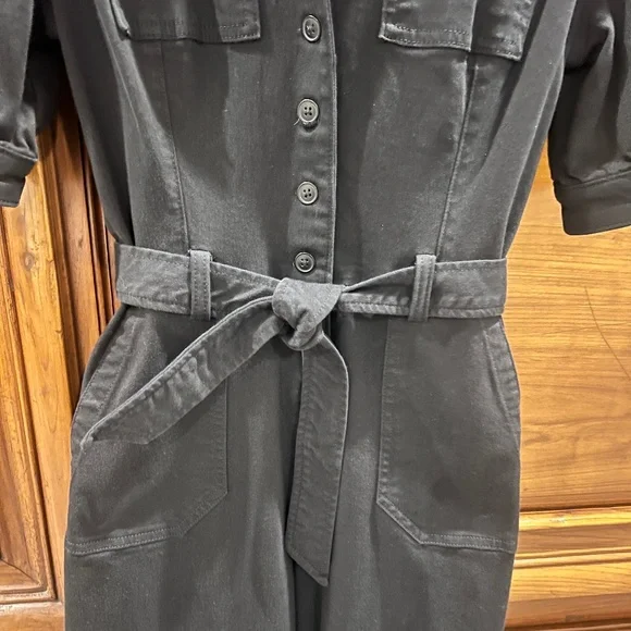 Paige Short Sleeve Black Jumpsuit Size 6 - Picture 5 of 12